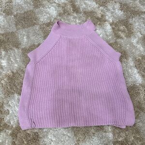 Purple short sleeve sweater